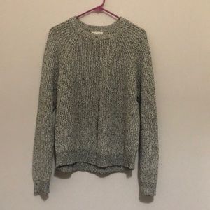 Light gray(white)/black sweater worn about 3xs